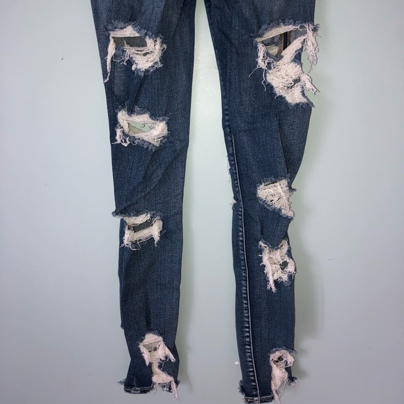 Distressed American Eagle Skinny Jeans - Picture 10 of 13